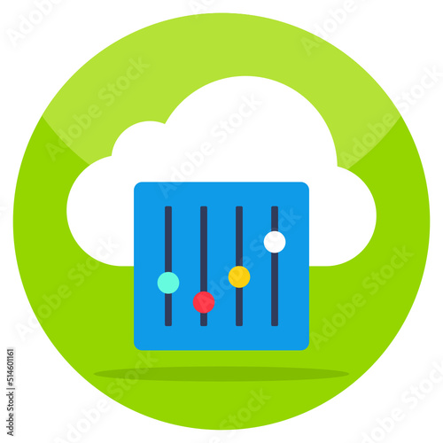 Vector design of cloud equalizer, flat style