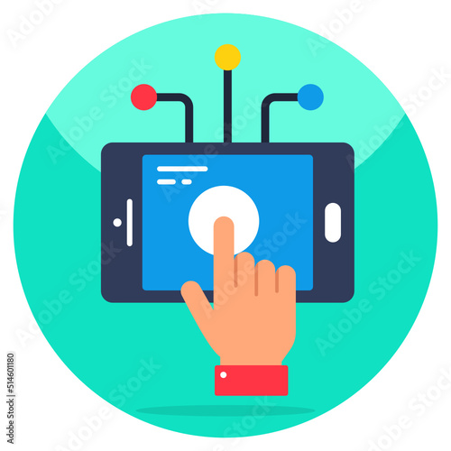 Trendy vector design of finger tap