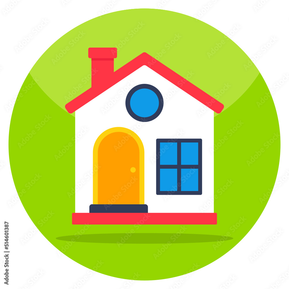 Fototapeta premium A beautiful design icon of residential building, house vector