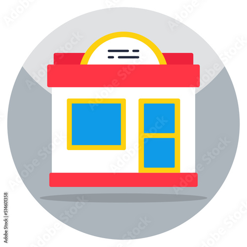 An exterior building denoting concept of shop 