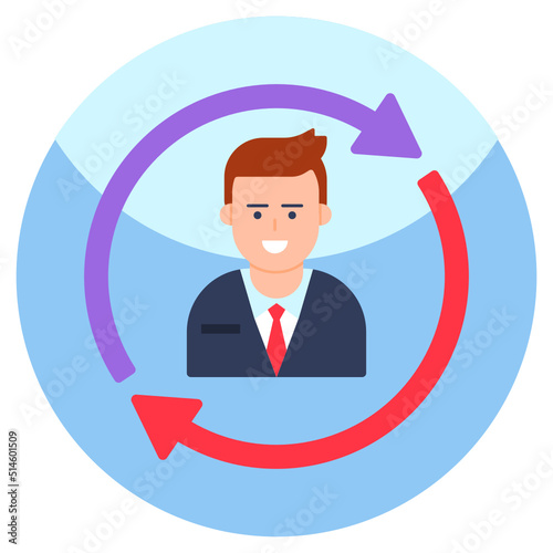 Perfect design icon of employee turnover