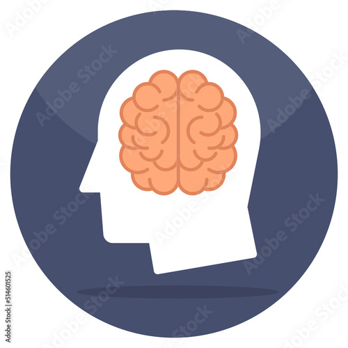 A unique design icon of brain