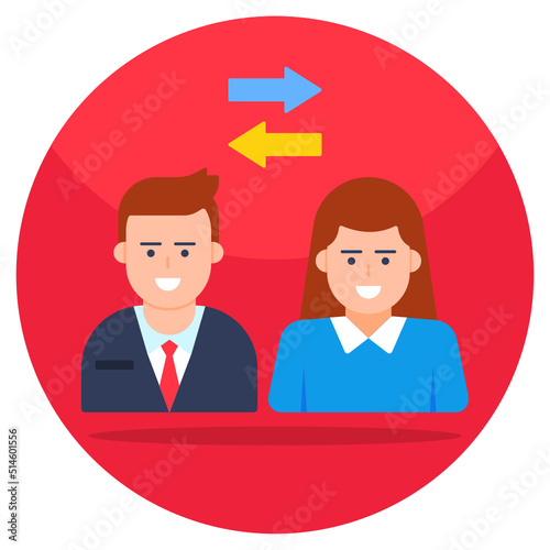 Perfect design icon of employee turnover