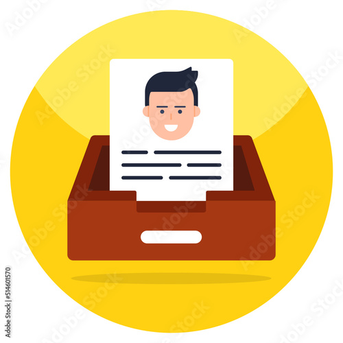 A perfect design icon of curriculum vitae