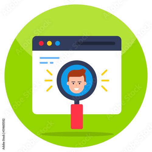 Editable design icon of headhunting