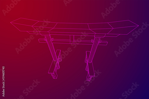 Torii sacred traditional gate Japan shintoism religion.