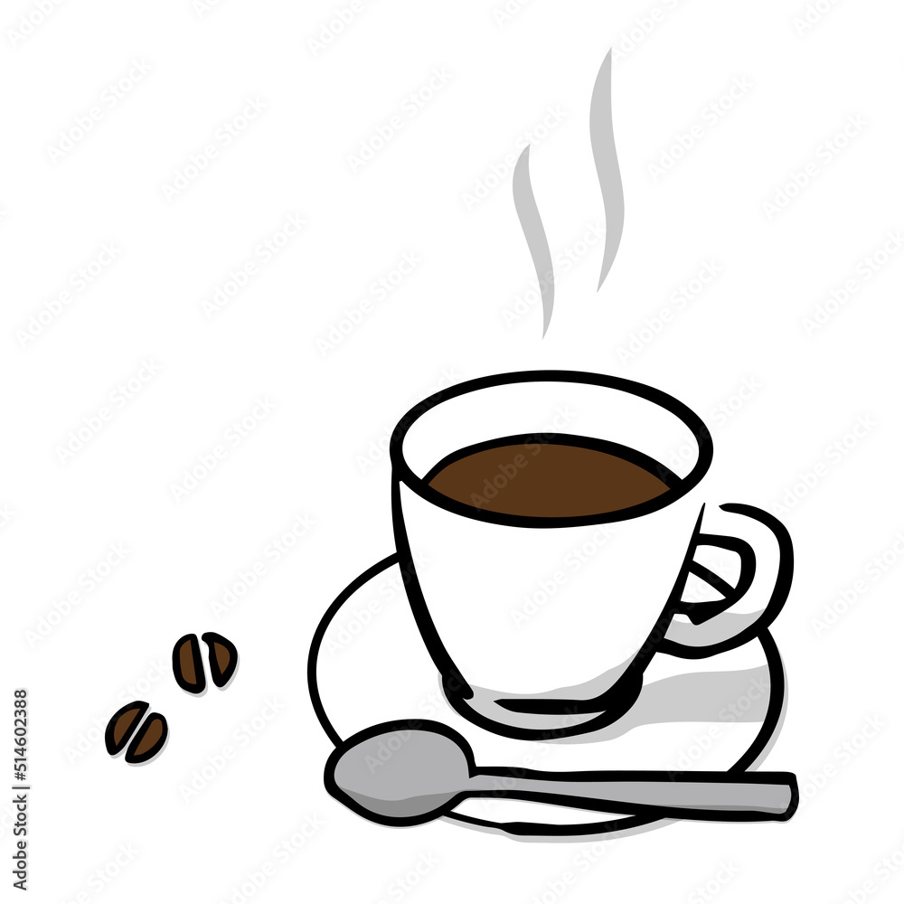 Obraz premium コーヒーブレイクイメージのイラスト