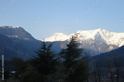 Beautiful view of Pahalgam valley Beautiful winter landscape of  Baisaran  Valley Pahalgam  Kashmir  India