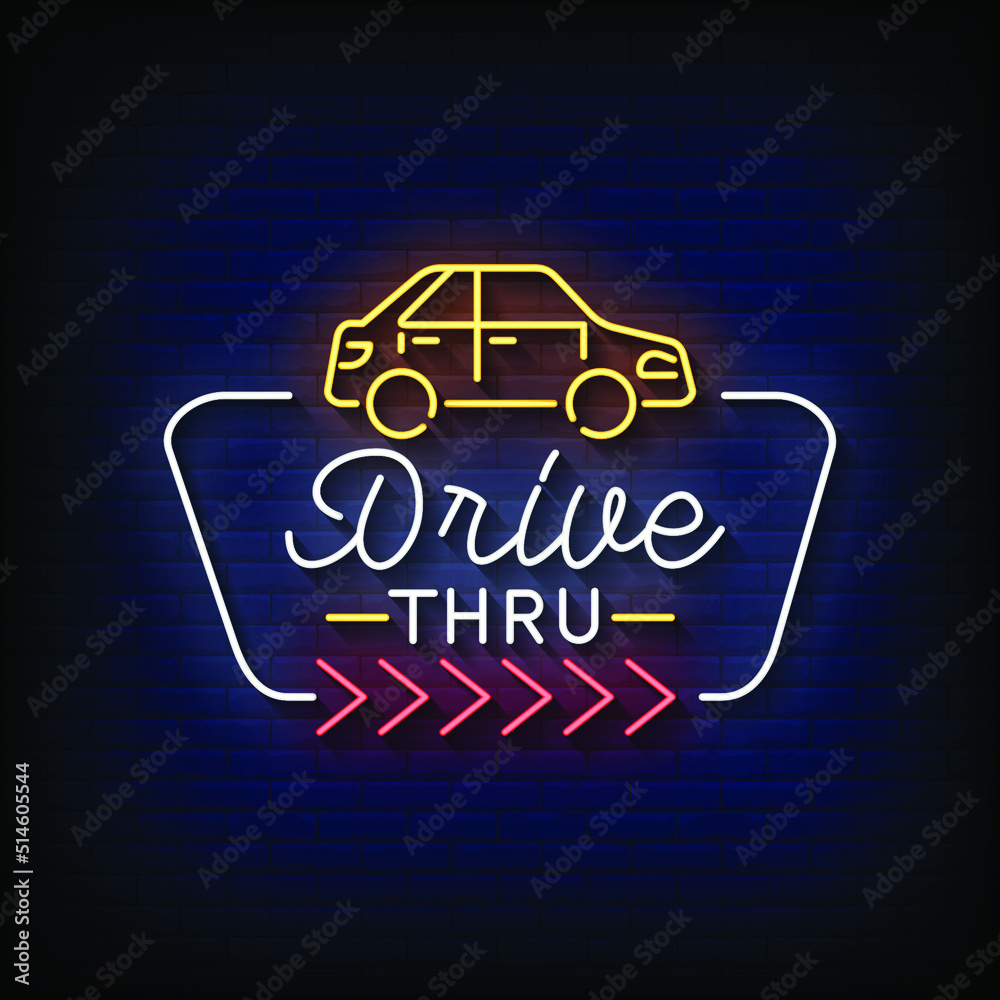 Drive Go Sign Drive In Sign Vector