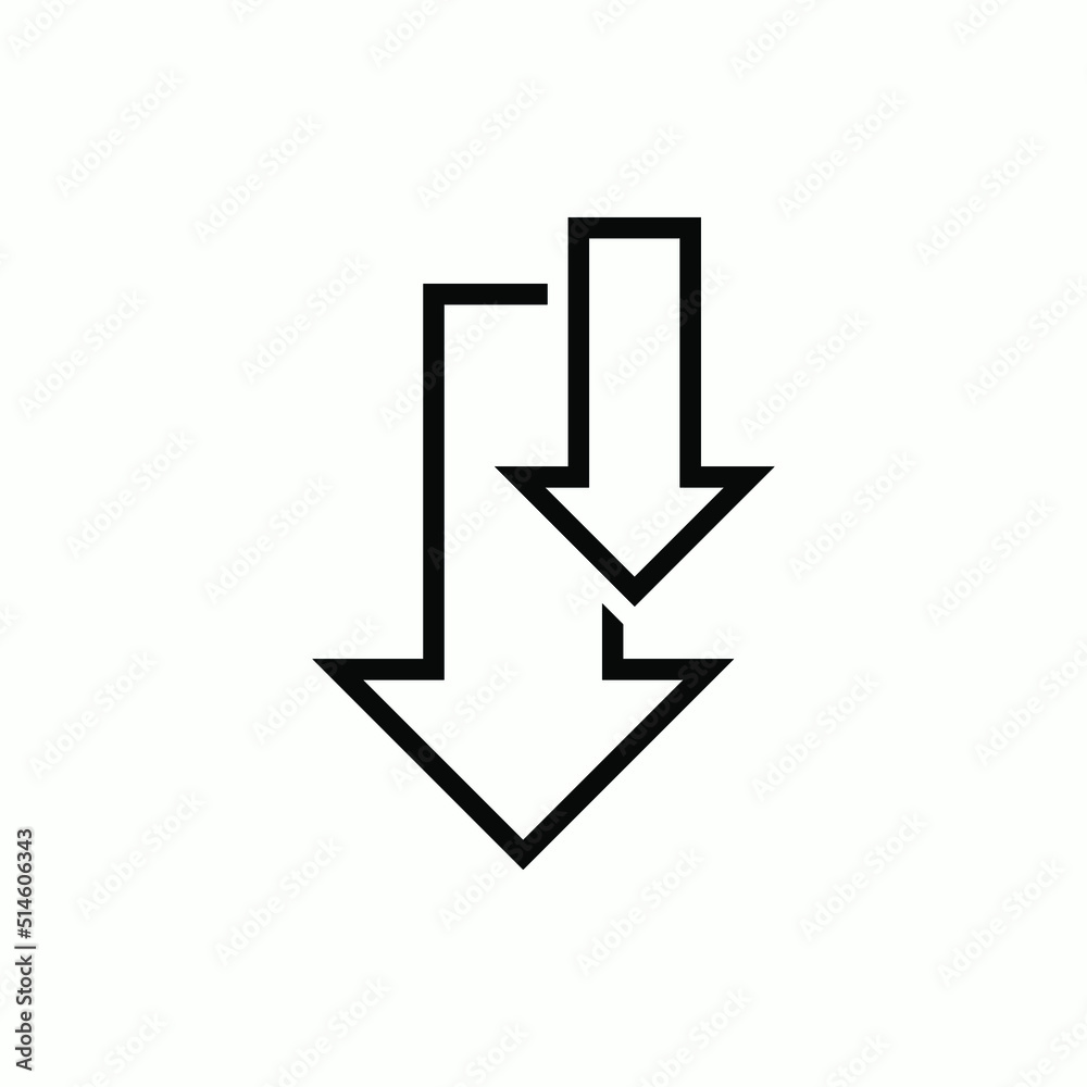 Decrease Icon. Down Symbol - Vector Decrease Icon. Down Symbol - Vector
