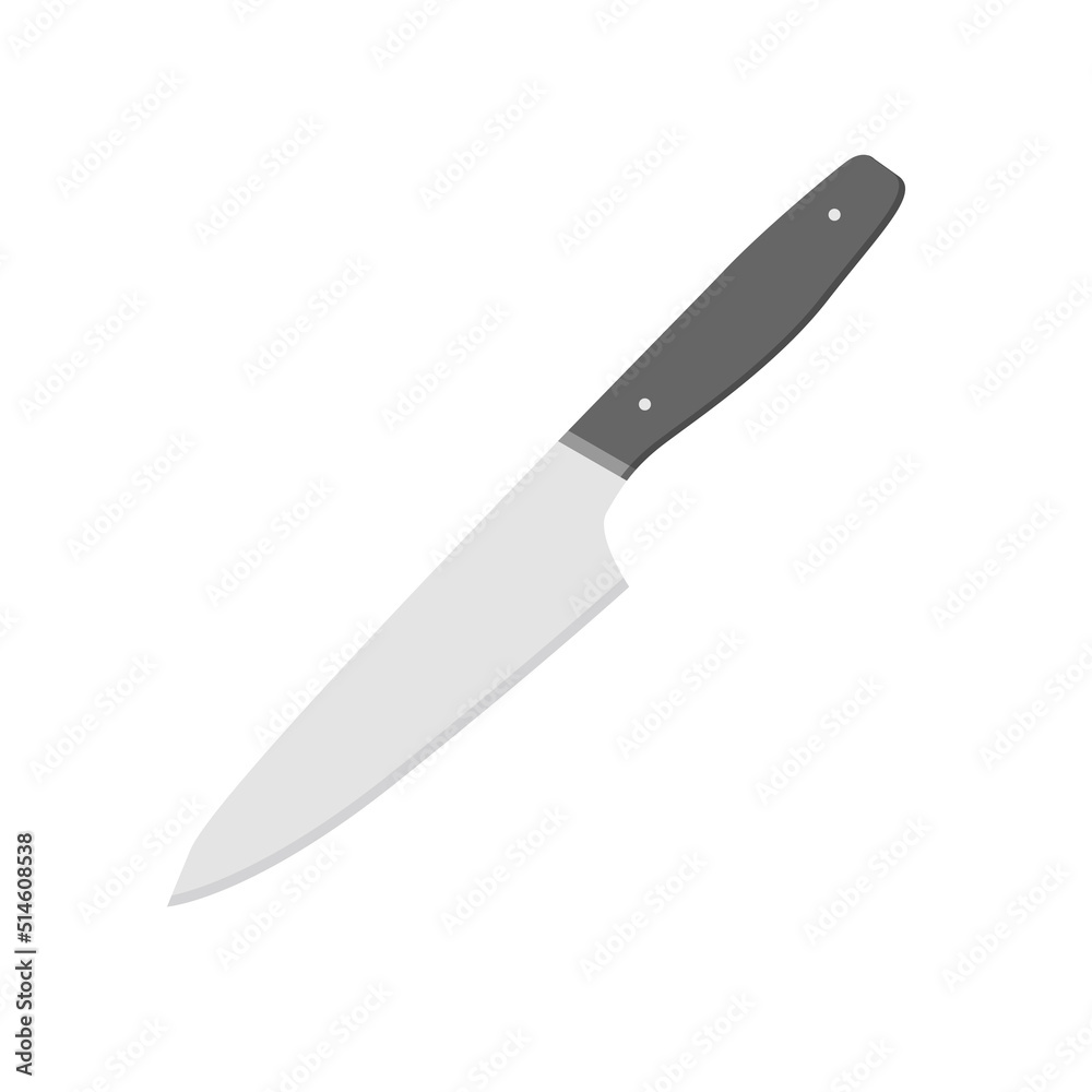 cooking knife icon isolated on white background. vector illustration in flat style cooking knife icon isolated on white background. vector illustration in flat style
