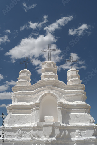 Vicar altar a sunny day, religious monument, Monda, Malaga, Spain