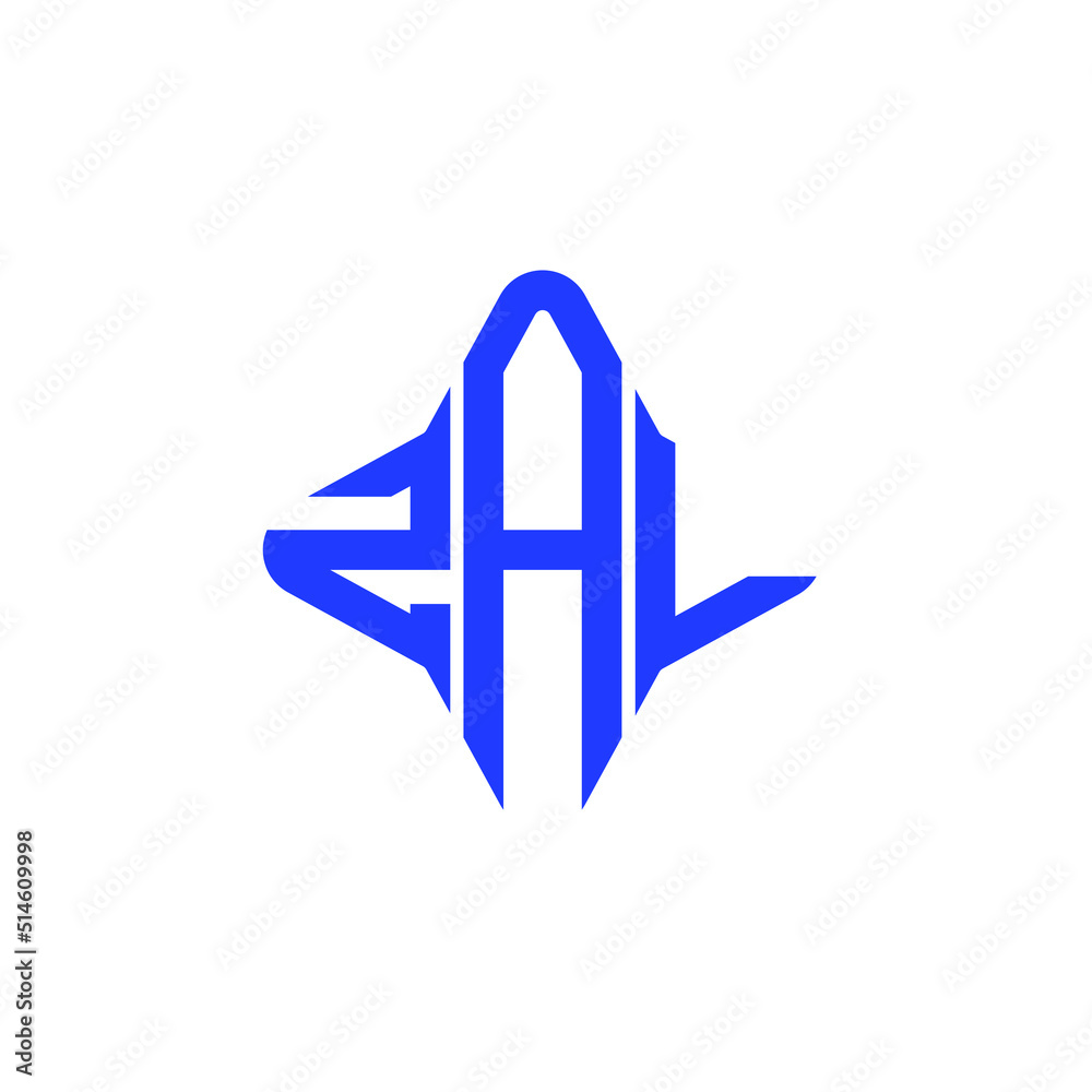 ZAL letter logo creative design with vector graphic - obrazy, fototapety, plakaty 