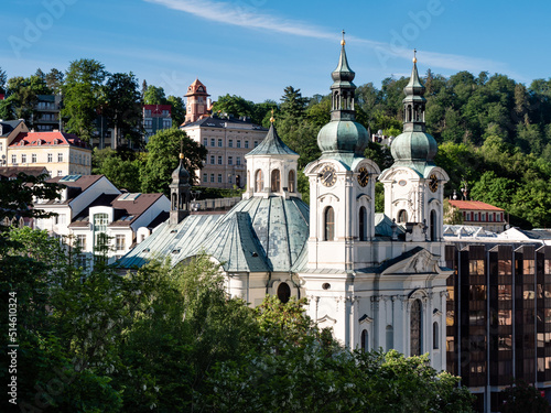 Church of Saint Mary Magdalene in Karlovy Vary, Bohemia, Czech Republic, a High Baroque Catholic Church Designed by Kilian Ignac Dientzenhofer photo