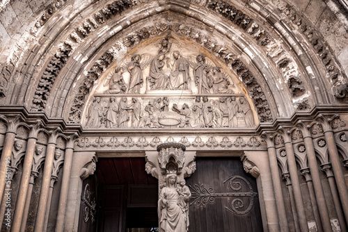 Tableau sur toile Collegiate church of our lady, Les Andelys, France