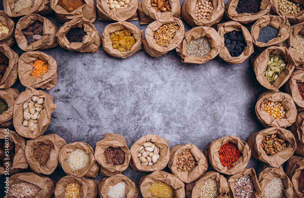 Fototapeta premium nuts and dried fruits. Spices. Fruits. Product. Concept.
