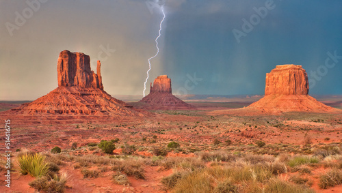 Photography Thunderstorm, Monument Valley, Navajo Nation, Utah, USA