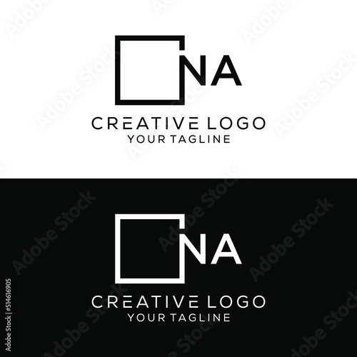 creative letter na logo design vector