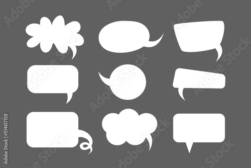Speech bubble pack. Bubbles for dialogue set