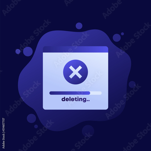 deleting files and erasing data vector design