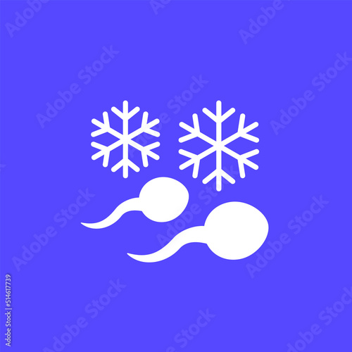 frozen sperm and cryopreservation vector icon photo