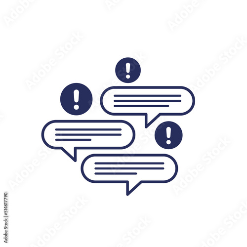 too many emails icon on white