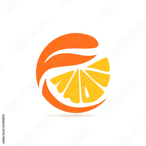 Orange logo design. Eye-catching design.