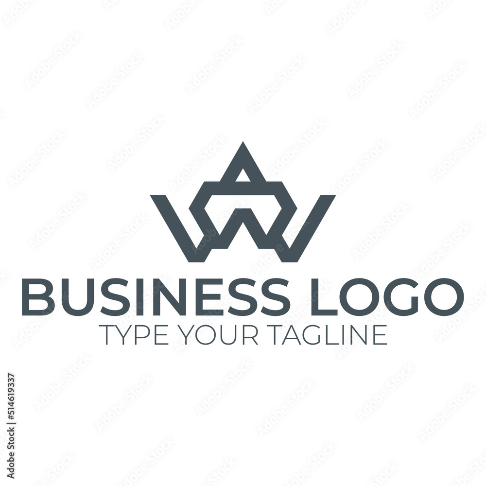 creative modern typography and monogram logo design
