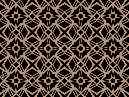 Geometric Seamless Pattern with Tribal Shape. Designed in Ikat, Boho, Aztec, Folk, Motif, Luxury Arabic Style. Ideal for Fabric Garment, Ceramics, Wallpaper. Vector Illustration