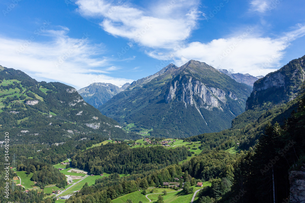 Majestic beautiful mountains view on Swiss Alps, beauty of fresh green nature, Switzerland