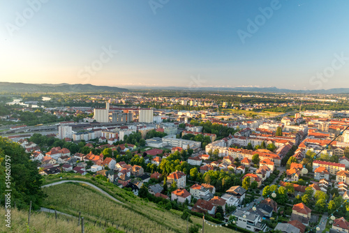 Panoramic view on Maribor city in the morning. © Robson90