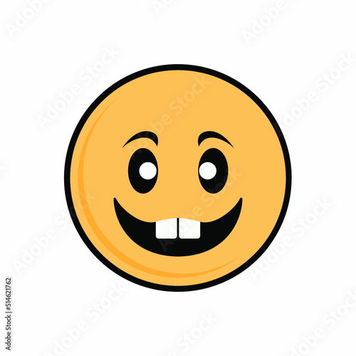 Happy Emoji Faces Vector Icon for Apps and Websites.