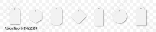 Price tags label collection. Paper sale tag icon set. Vector isolated illustration.