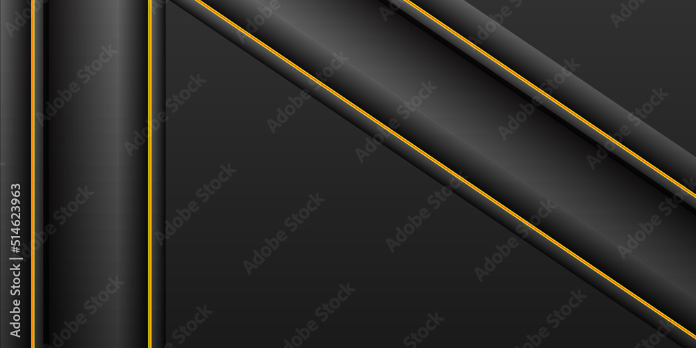 Abstract black background with yellow lines Abstract black background with yellow lines