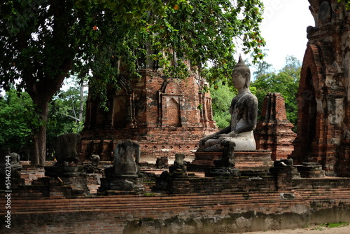 buddha statue in temple si sanphet, Wat Phra Mahathat, Ayutthaya thailand, thailand temple 