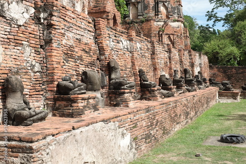archaeological site country, Wat Phra Mahathat, Ayutthaya thailand, Thailand temple