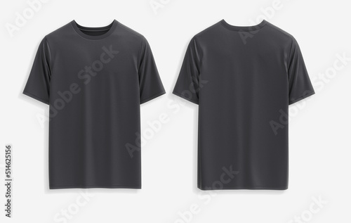 Template/mockup Oversize T-shirt Black Short sleeve 3d rendered