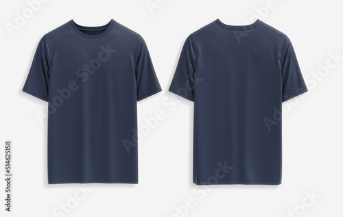  T-shirt Navy Short sleeve oversize template/mockup 3d rendered