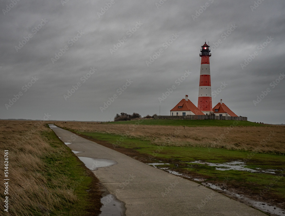 The Westerheversand Lighthouse in Germany