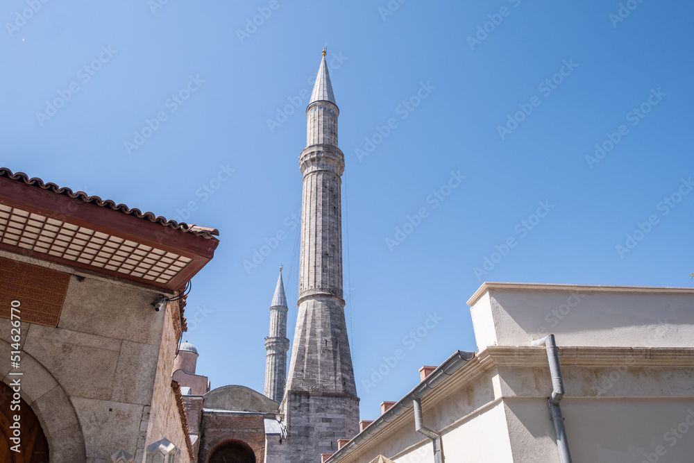 .Mosque in Istanbul against blue sky