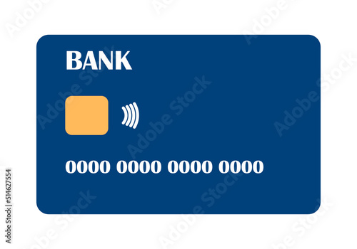 Tarjeta de crédito o débito azul