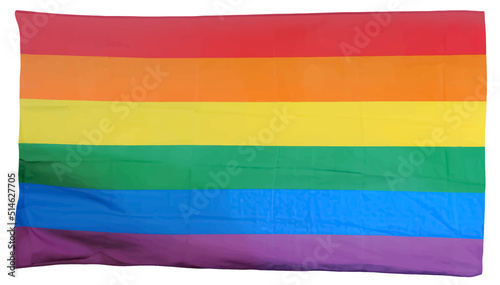 LGBT rainbow vector flag. Concept of the Pride month, freedom, love