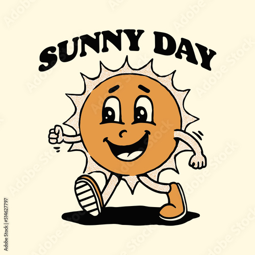 Sun mascot illustration