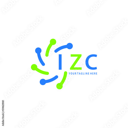 IZC logo design initial creative letter logo. IZC unique letter logo design. IZC vector logo simple, elegant and luxurious, technology logo shape.  photo