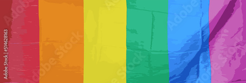 LGBT rainbow vector flag. Concept of the Pride month, freedom, love