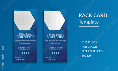 Corporate business conference dl flyer or rack card template
