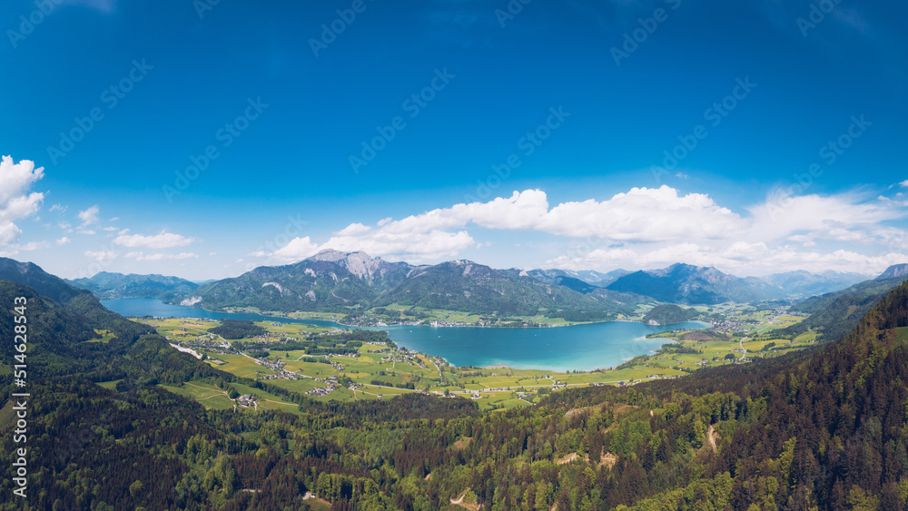 Lake Wolfgang in Salzkammergut, Austria
