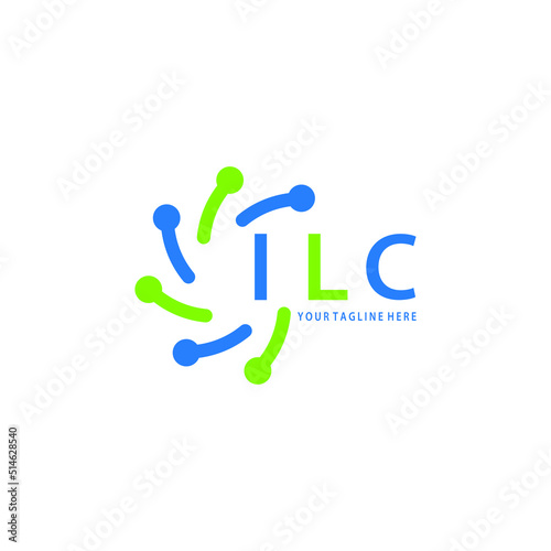 ILC logo design initial creative letter logo. ILC unique letter logo design. ILC vector logo simple, elegant and luxurious, technology logo shape.  photo