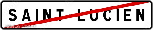 Φωτογραφία Panneau sortie ville agglomération Saint-Lucien / Town exit sign Saint-Lucien