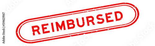 Grunge red reimbursed word rubber seal stamp on white background